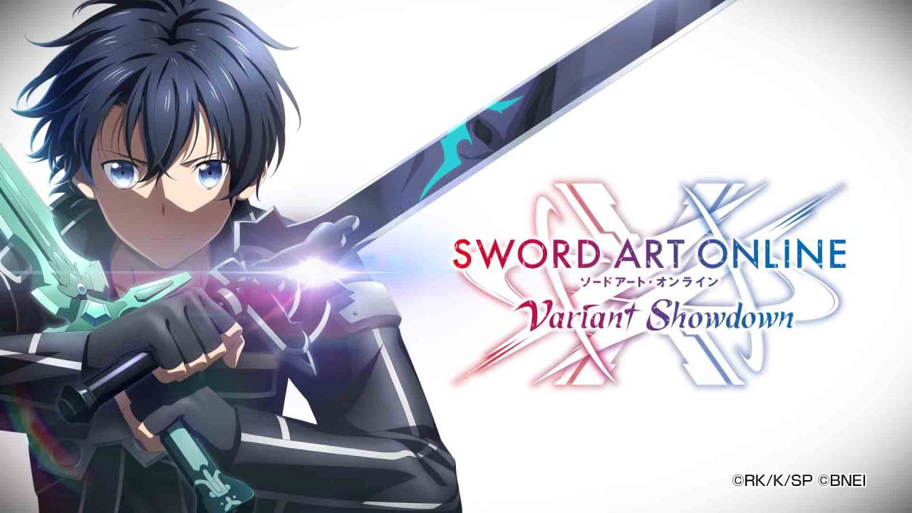 the feature image for our sword art online vs codes guide, with the main character of sword art online who is called kirito on the left of the picture, with the sword art online vs game logo