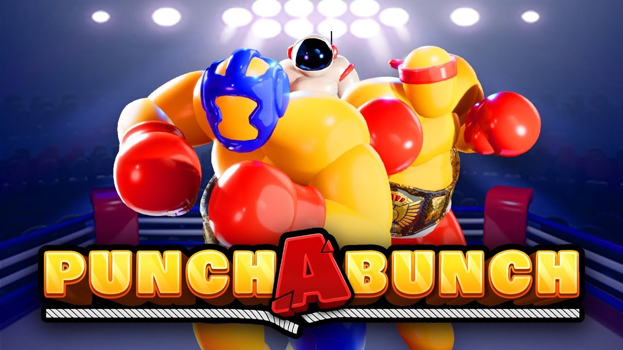 The featured image for our Punch A Bunch Final Boss guide, featuring two boxers runnings triumphantly towards the camera in a boxing ring. Behind them is another boxer, looking directly at the camera.
