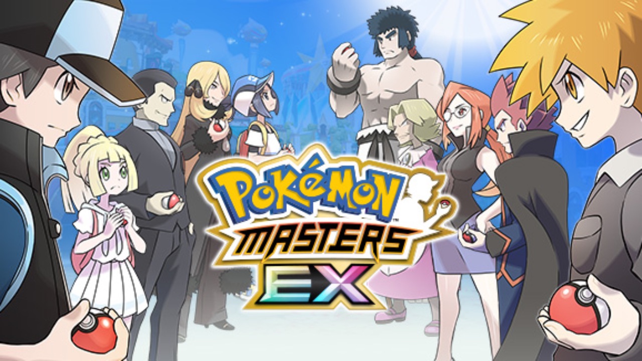 The featured image for our Pokemon Masters EX tier list, featuring two rival gangs from the game staring each other down.