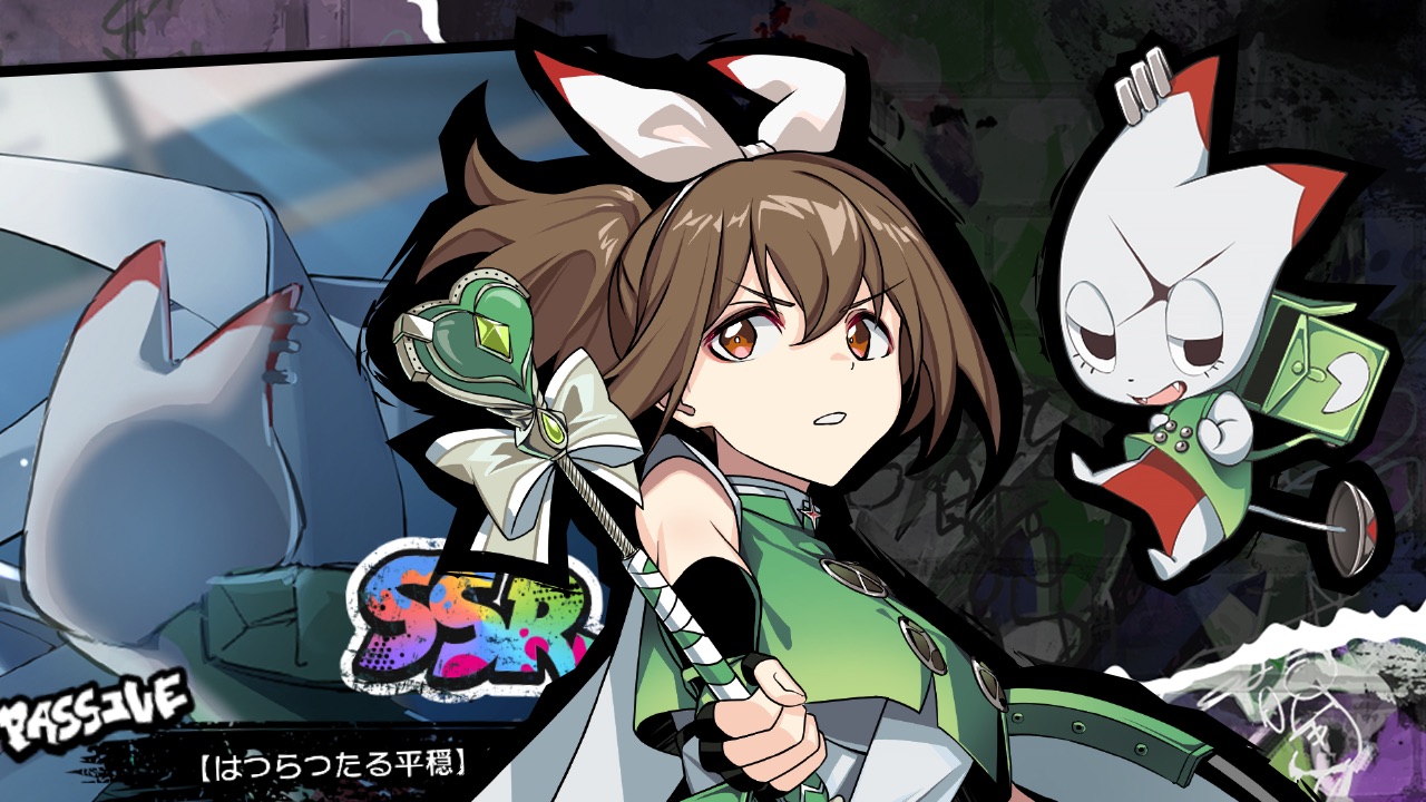 The featured image for our Magical Destroyers Kai tier list, featuring a character from the game dressed in green looking cautiously towards the camera, holding out a staff defensively. A smaller character hover to the right of her.