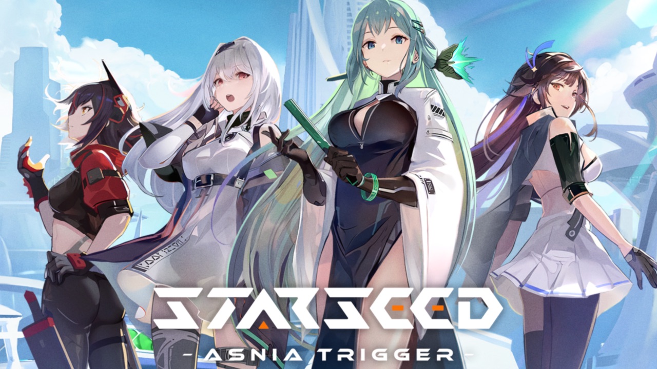The featured image for our Starseed: Asnia Trigger tier list, featuring characters from the game gathered for a group picture.
