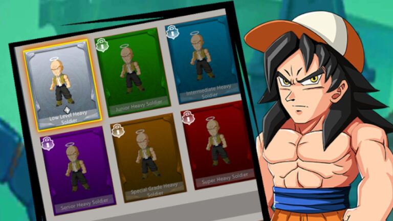 Feature image for our Decisive Battle: Super Kame tier list. It shows a character resembling Goku from Dragon Ball Z, but wearing an orange and white cap. This is next to an in-game screen.