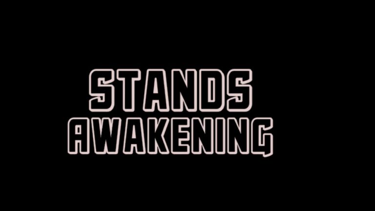 Feature image for our Stands Awakening tier list, showing the title screen.