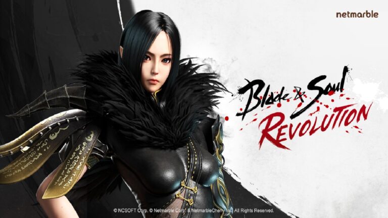 Featured Image for our news on Blade & Soul Revolution. It features Jinsoyun with her signature straight black hair and black outfit.