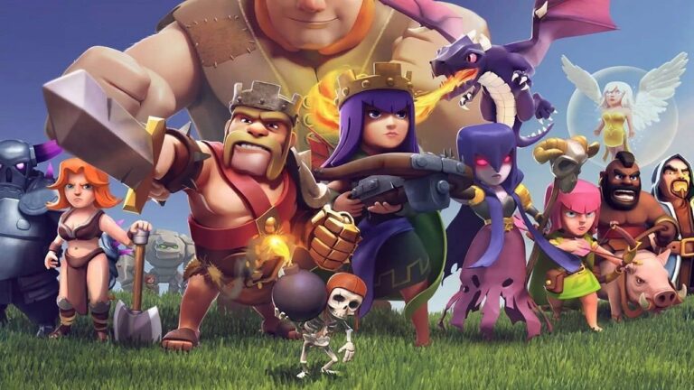 Feature Image for our news on Clash of Clans Lunar New Year. It features various characters from COC.