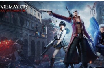 Devil May Cry: Peak of Combat poster featuring Dante, Virgil, and Lady in combative positions