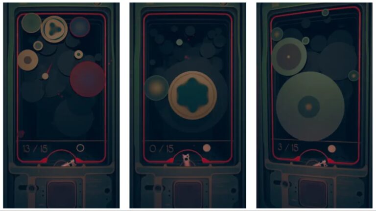 Dot Product shots from the the different levels of the game