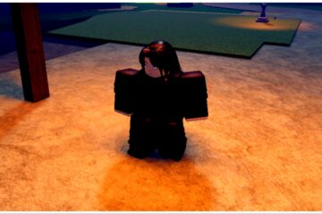 the image shows my avatar with a moody face stood under an orange lamp. She is wearing the jujutsu high uniform