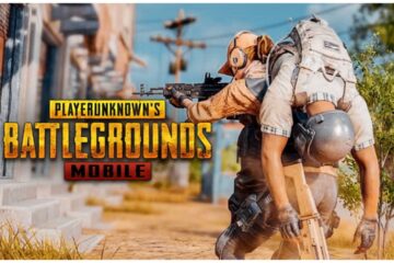 PUBG Mobile Version 3.0 poster featuring a character shooting at enemies while carrying his teammate to safety. The title is seen in a bold font towards the left.