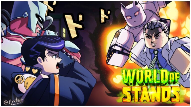 the image shows two characters from the jjba franchise locked in combat with their stands at the ready to battle one another.