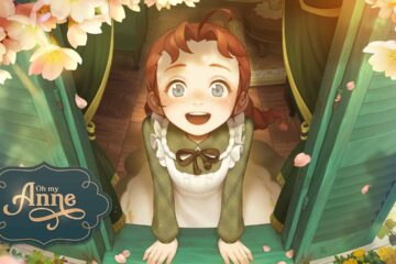 featured image for our news on Oh My Anne. it features Anne in a green and off-white dress. she's looking out the window looking pretty excited.