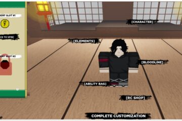 the image shows my avatar in the centre of the game with the spin for an element section off to the left