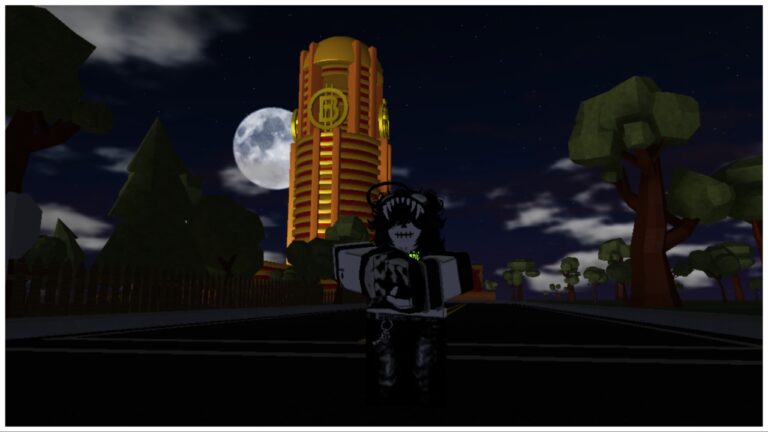 The image shows my avatar about to turn into one of the aliens from omini x via her omnitrix. She is stood in front of the billion building at nighttime