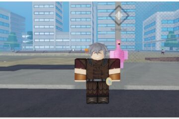the image shows my avatar stood in front of a flamingo npc with a flood of enemies in the background of the city scene. My avatar is wearing a brown uniform and has a giddy expression