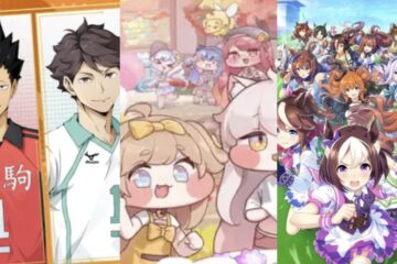 Feature image for our Best Gacha Games of the Year feature showing three different games in a collage.