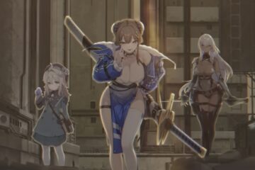 Feature image for our Chaos Zero Nightmare Yuki guide showing three characters posting and looking at the camera.