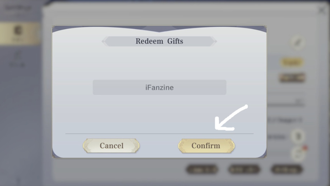 Image shows a code redemption feature in the game Saint Seiya EX.
