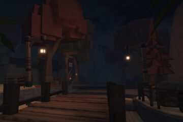 Feature image for our The Forge Runes Tier List showing a wooden bridge in a forest.