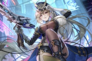 Feature image for our Tower of Fantasy Warp Server Codes guide showing a girl dressed in gear and holding a gun looking at the camera.
