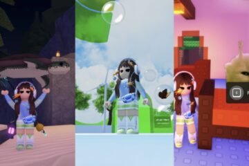 Image for our iFanzine’s Favourite Roblox Games of 2025 feature showing a collage of three images with the same avatar in different games.