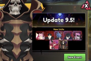 Feature image for our Anime Vanguards Update 9.5 Tier List showing a list of new units available.