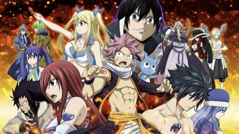 Feature image for our Best Team In Fairy Tail Wizard Chronicle guide showing different characters posing and looking at the camera.