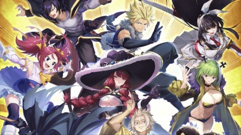 Feature image for our Fairy Tail Wizard Chronicle Game Modes guide showing different characters posing.