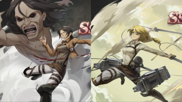 Feature image for our Titan Regiment Characters guide showing Ymir and Historia.