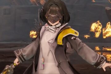 Feature image for our Arknights Endfield Weapon Tier List showing a character wearing a mask holding a sword.