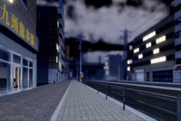 Feature image for our Devil Hunter Contract Tier List showing a street with buildings.