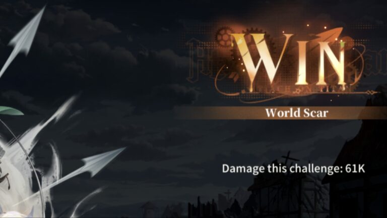 Feature image for our How To Get EXP In Titan Regiment guide showing the words 'Win' on screen and how much damage was dealt in battle.