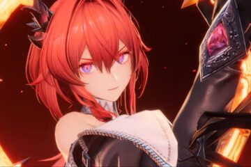 Feature image for our Is Arknights Endfield Free To Play guide showing a close up of a woman with red hair looking directly into the camera.