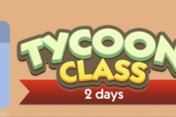 Feature image for our Monopoly GO Tycoon Class guide showing the event name in large letters.