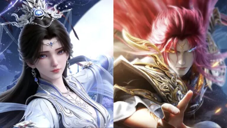 Feature image for our Renegade Immortal Reroll Guide showing two characters in a collage side by side.