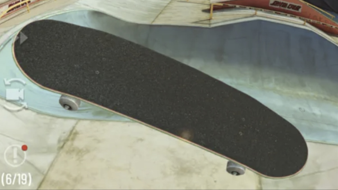 Image from True Skate+ showing a skateboard.