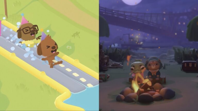 Feature image for our Upcoming Games On Apple Arcade guide showing two cosy games in a collage.