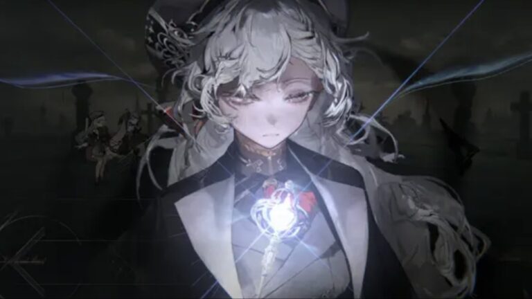 Feature image for our Morimens Codes guide showing a character looking at a glowing orb.